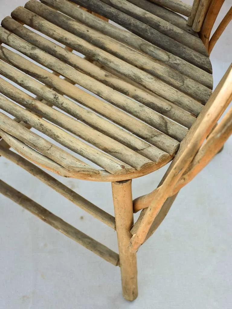1920's French winter garden armchair - bent wood hazelnut