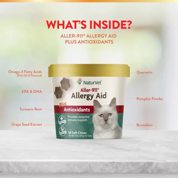20% OFF: NaturVet Aller-911® Allergy Aid Cat Soft Chews For Cats