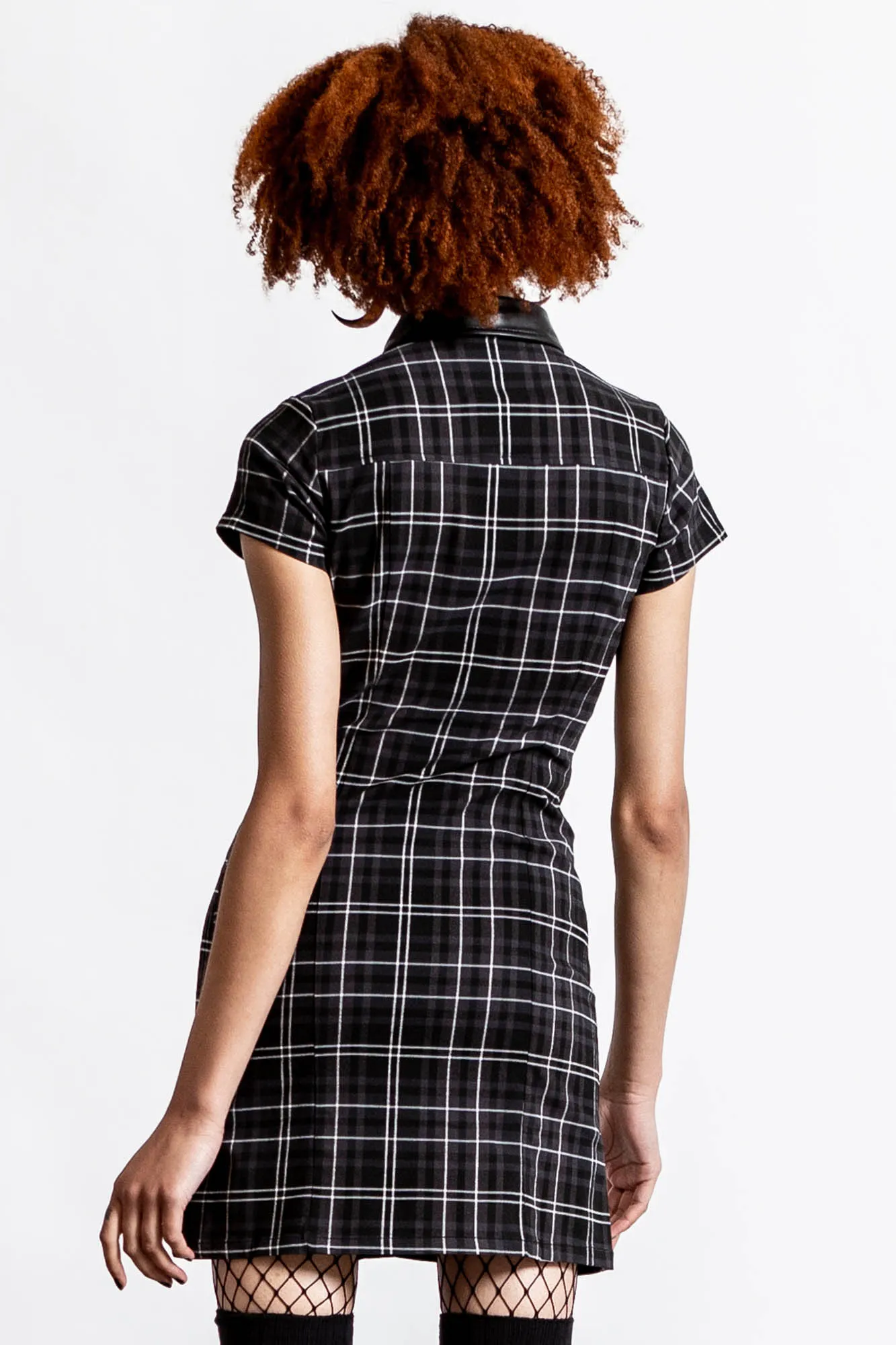 All Attitude Cut-Out Dress [ASH TARTAN] - Resurrect