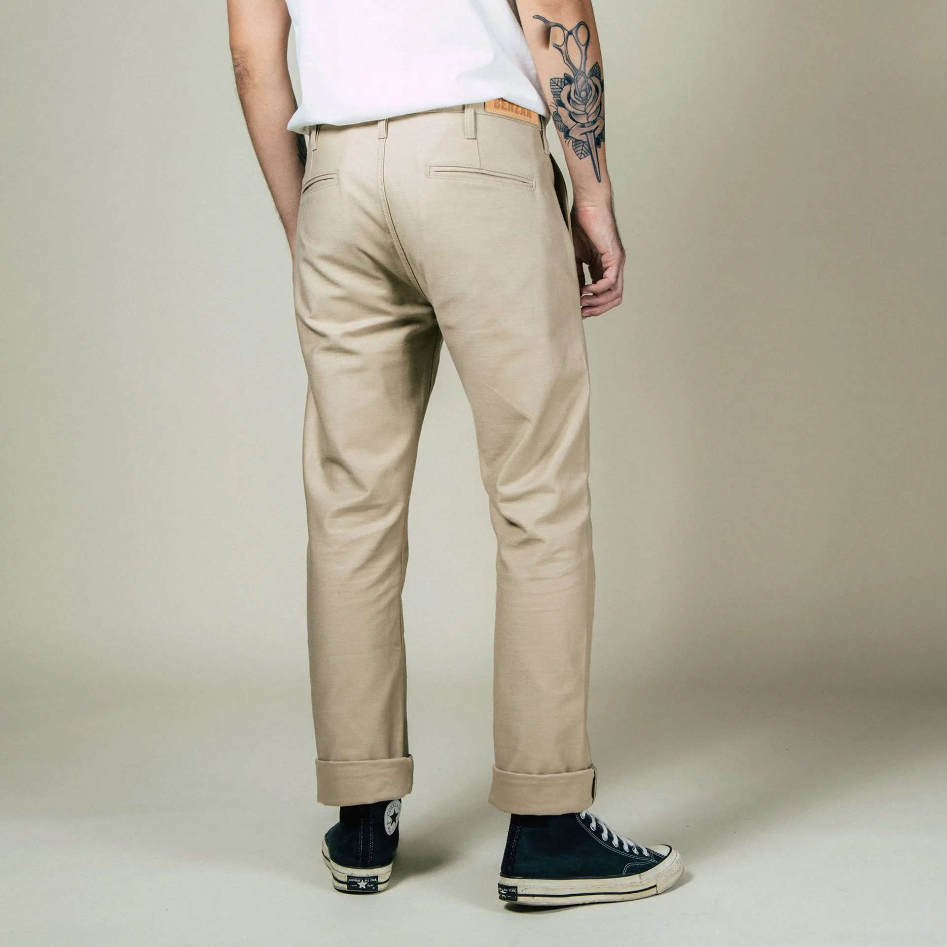 BC-03 STRAIGHT CHINO 10 oz. sand military twill (lot 2024)