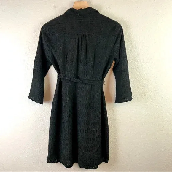 Bell Sleeve Button Down Dress