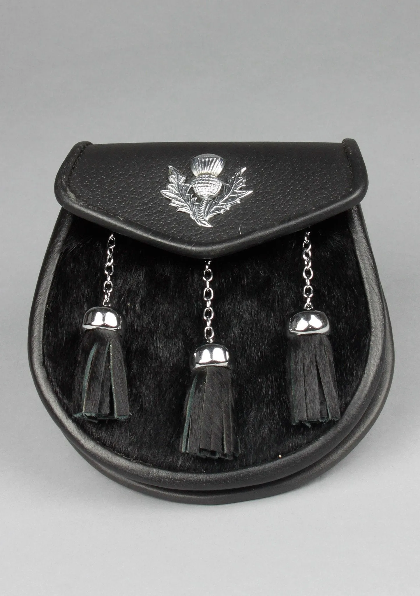 Black Goatskin Semi Dress Sporran