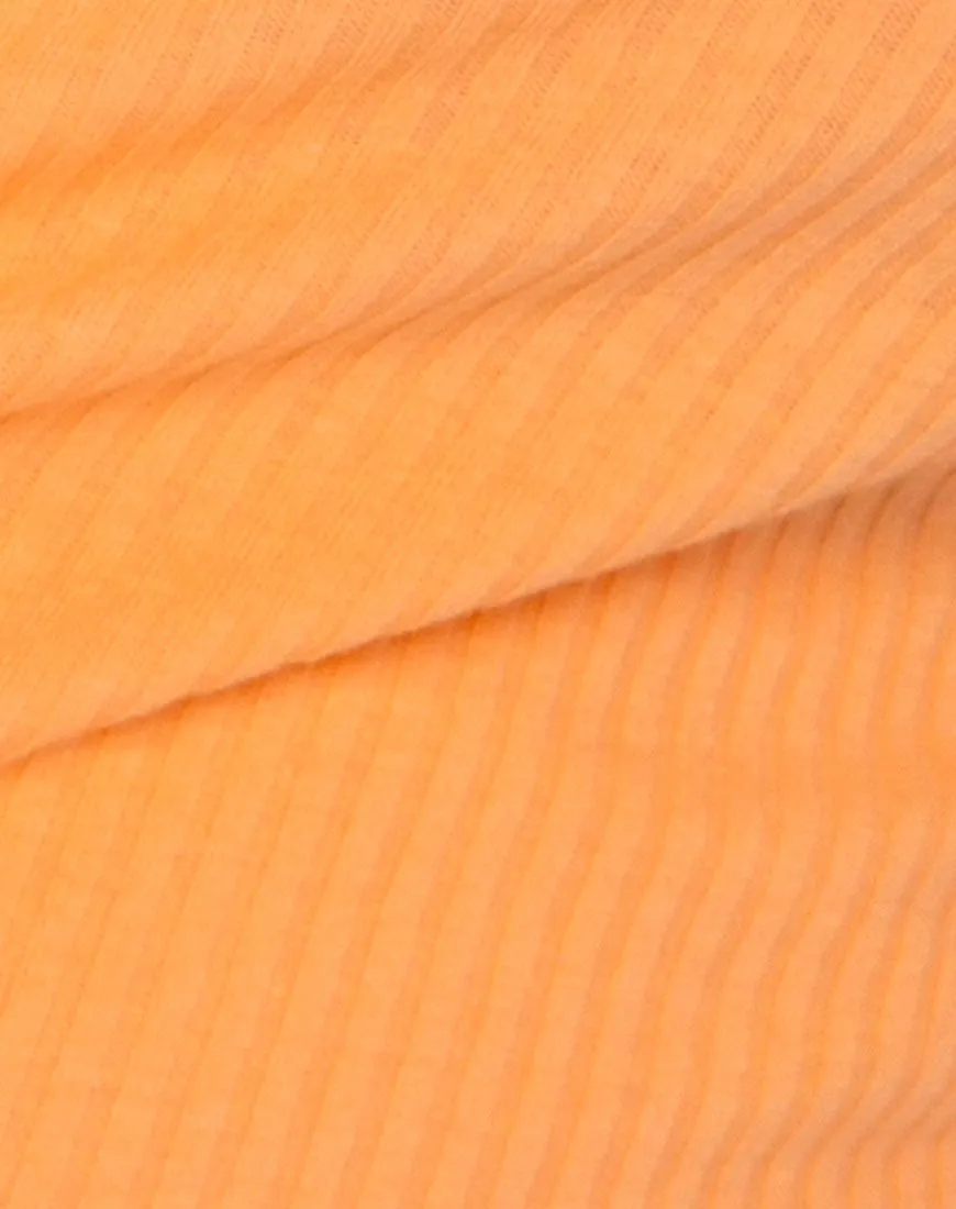 Bria Top in Rib Cantaloupe