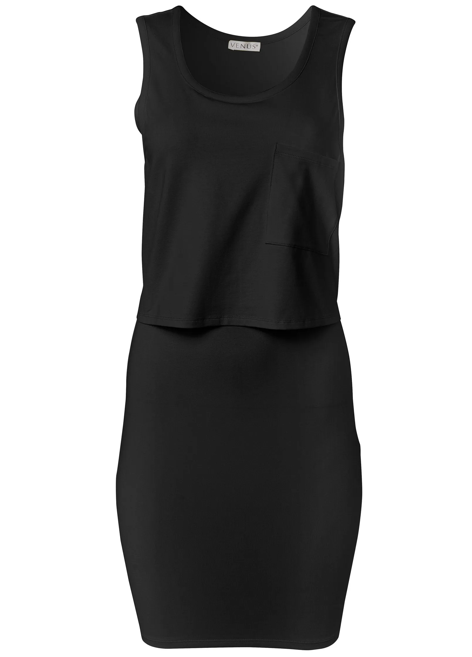Casual Tank Dress - Black