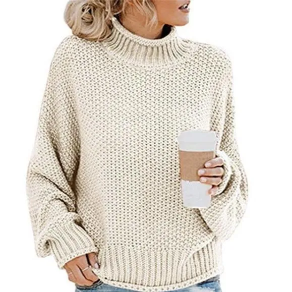 Cozy Oversized Turtleneck Knit Jumper