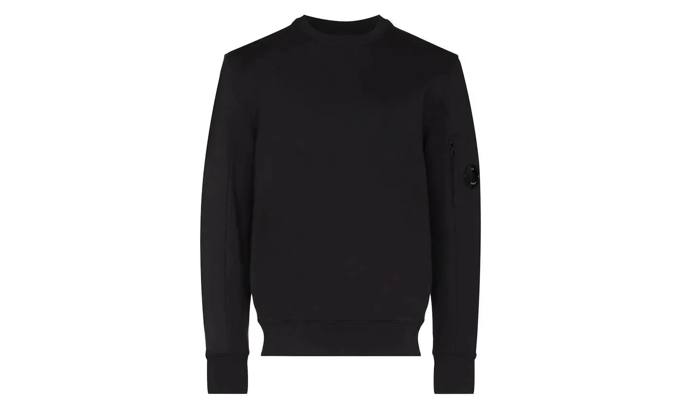 CP company fleece crewneck sweatshirt black