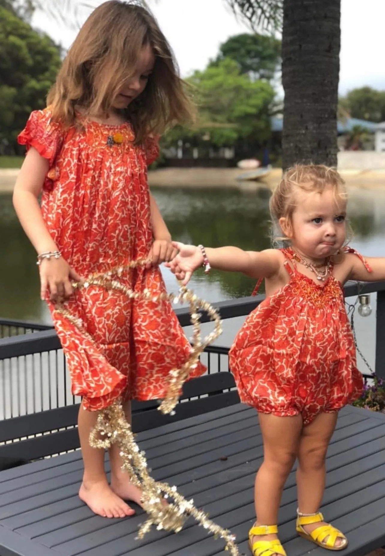 daisy dress Orange Silk - online exclusive