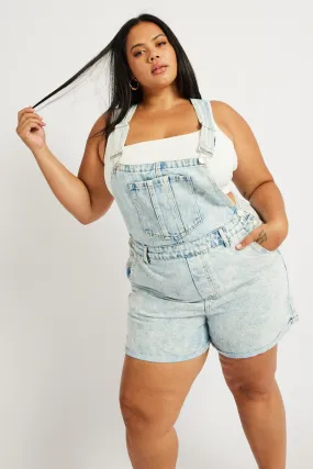 Denim Overall Shorts