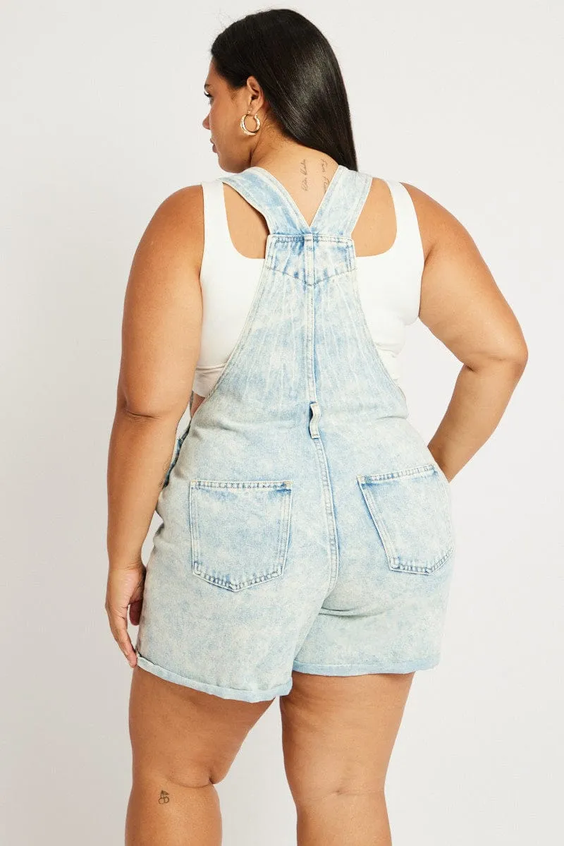 Denim Overall Shorts