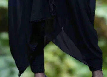 Draped Lycra Georgette Tunic With Skinny Pants