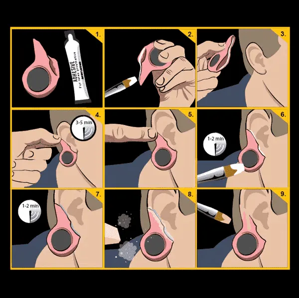Ear Gauge Plug Fake Stretched Piercing Latex Prosthetic