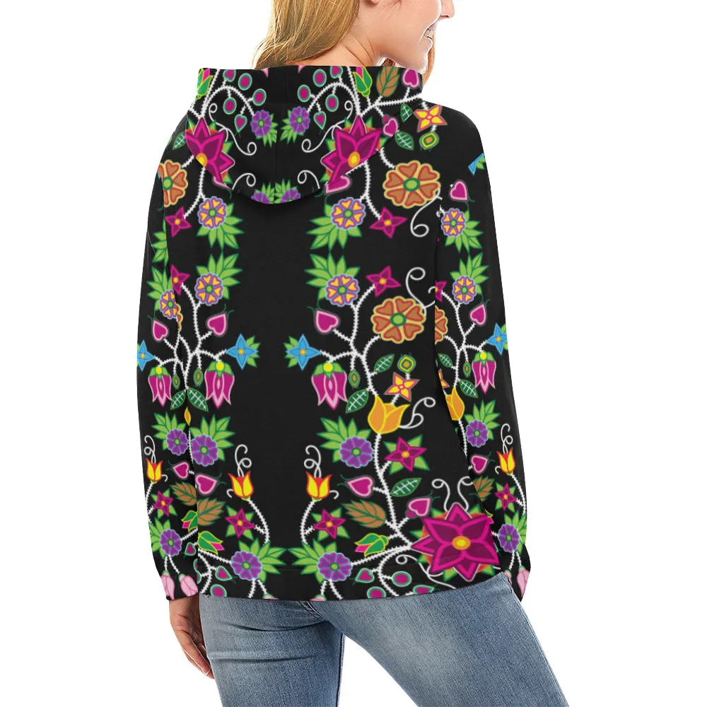 Floral Beadwork Hoodie for Women (USA Size)