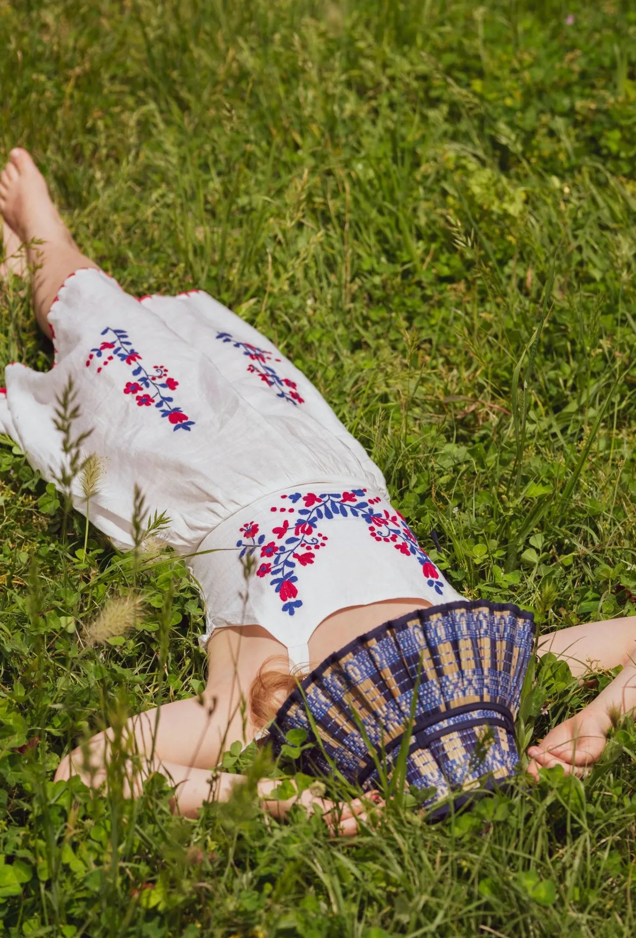 Frida Dress Salt Linen Embroidery and Crochet