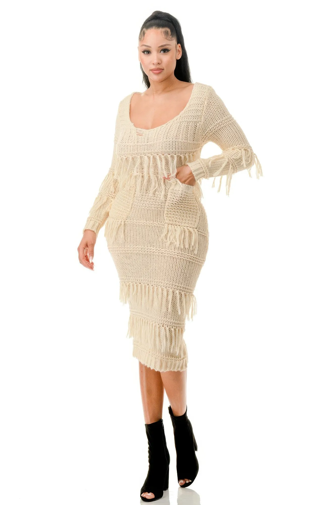 Fringe Luxe Knit Dress