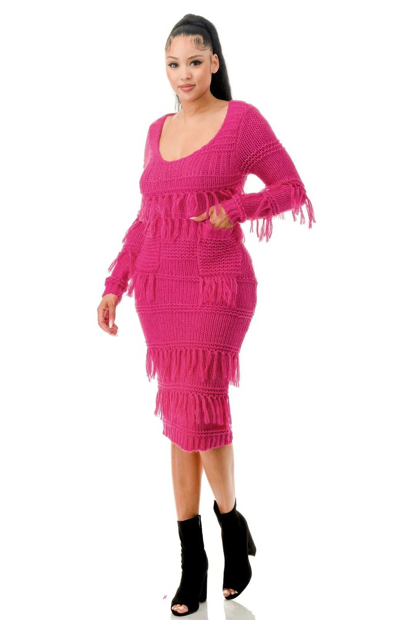 Fringe Luxe Knit Dress