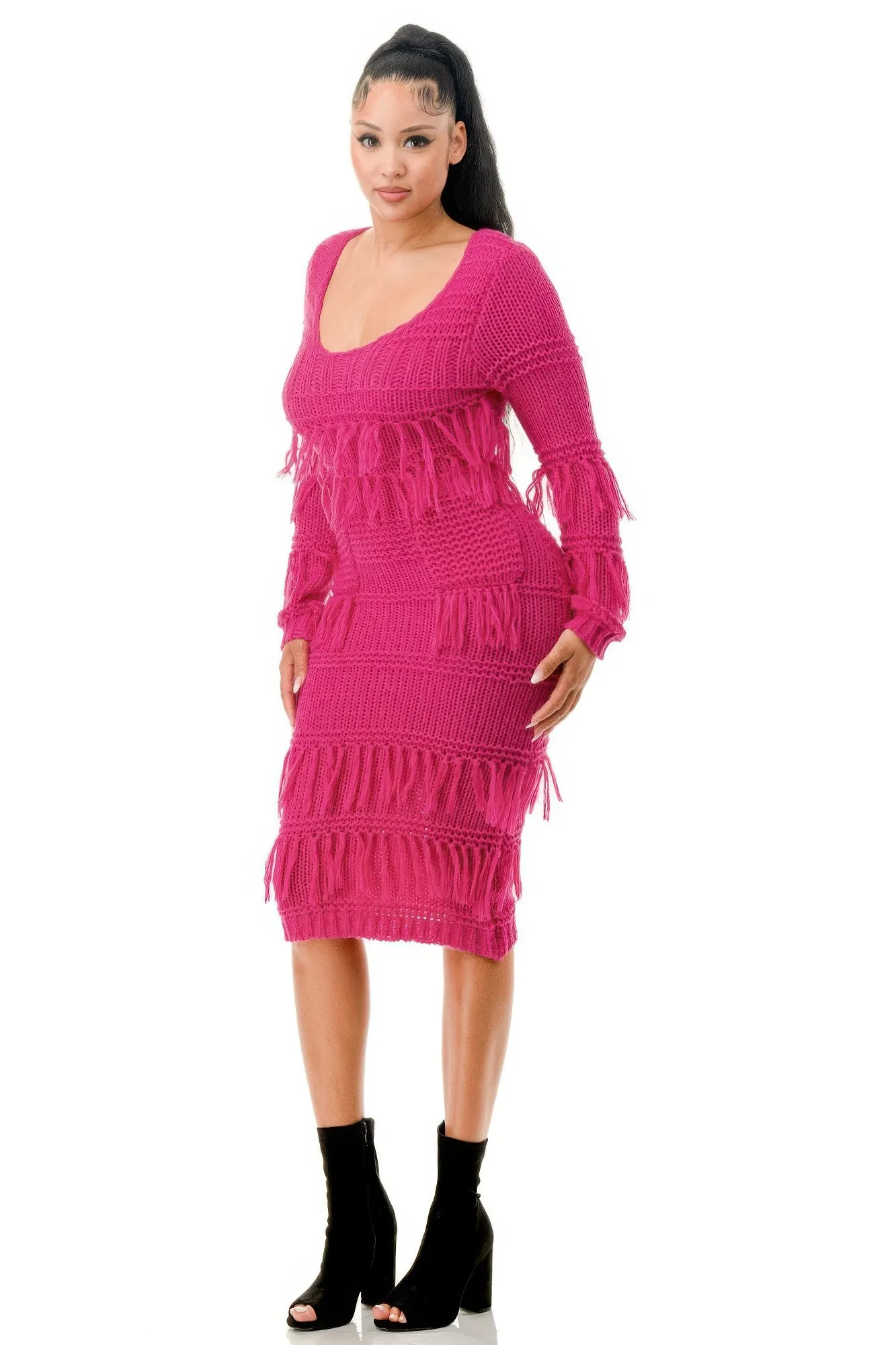 Fringe Luxe Knit Dress