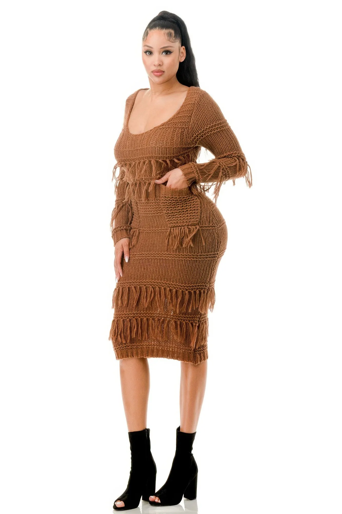 Fringe Luxe Knit Dress