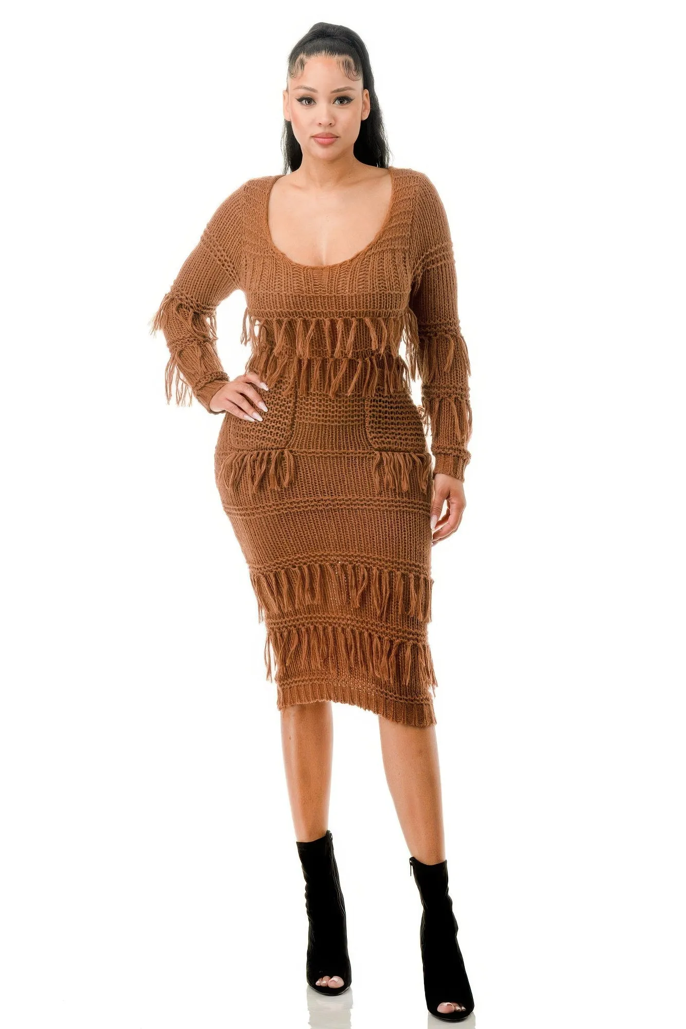 Fringe Luxe Knit Dress