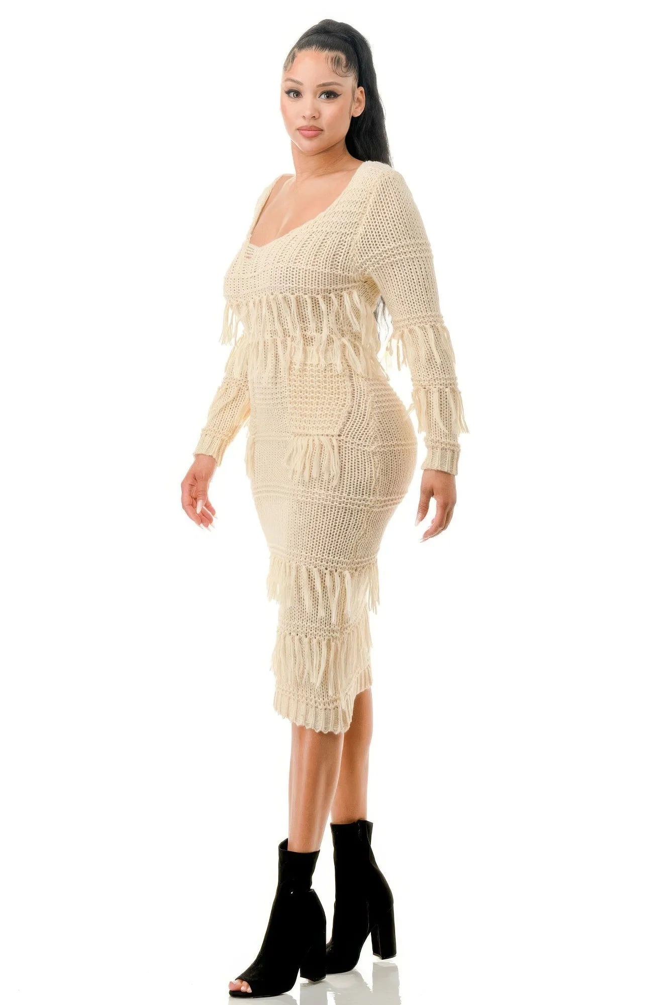 Fringe Luxe Knit Dress