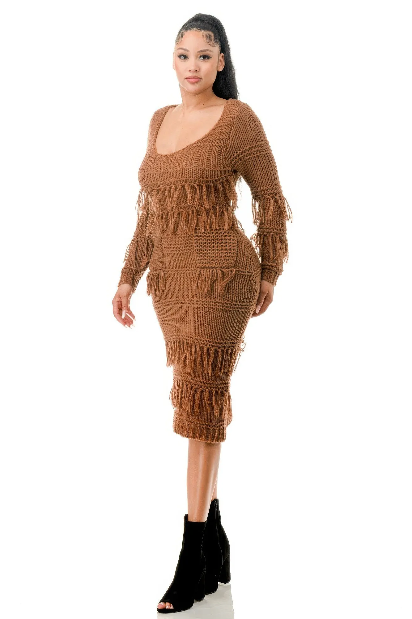 Fringe Luxe Knit Dress