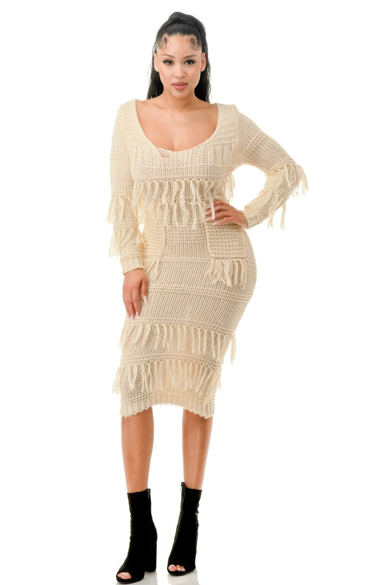 Fringe Luxe Knit Dress