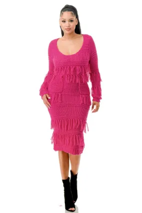 Fringe Luxe Knit Dress