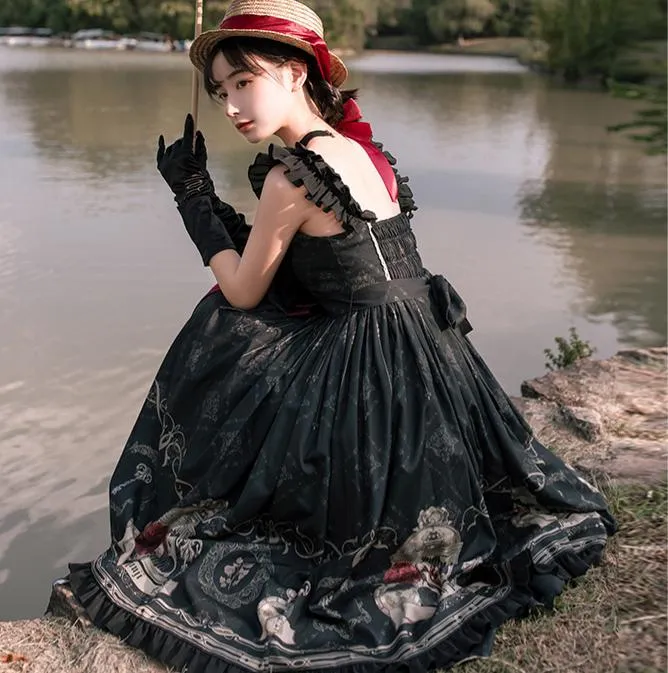 Gothic Style Vintage Sleeveless Lolita Dress