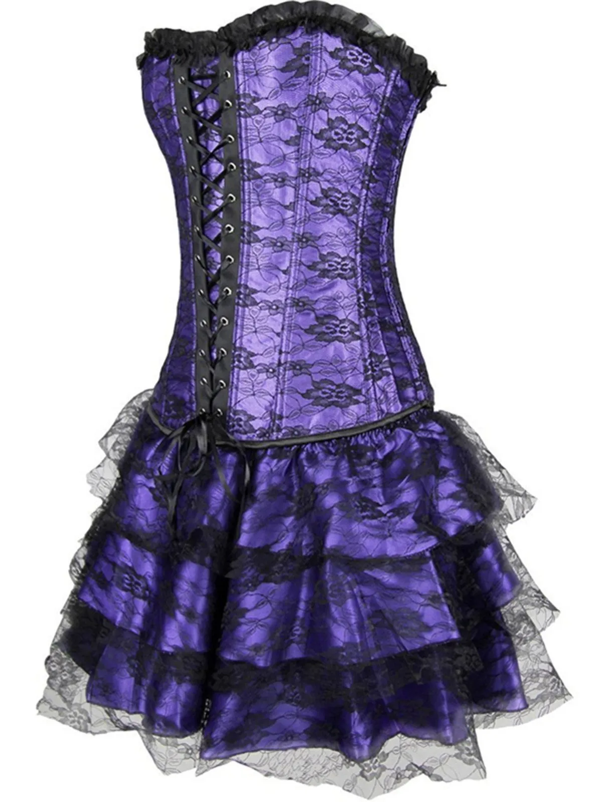 Halloween Steampunk Floral Corset Dress