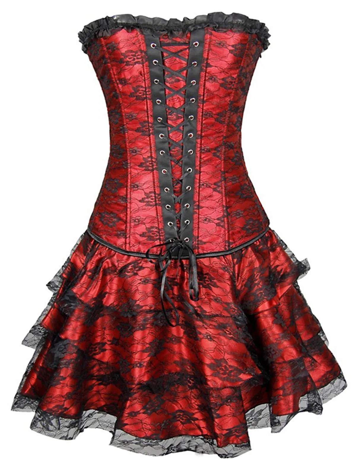 Halloween Steampunk Floral Corset Dress