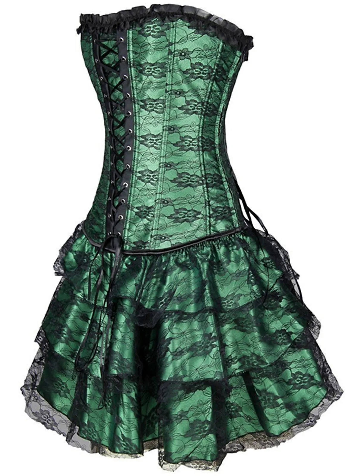 Halloween Steampunk Floral Corset Dress