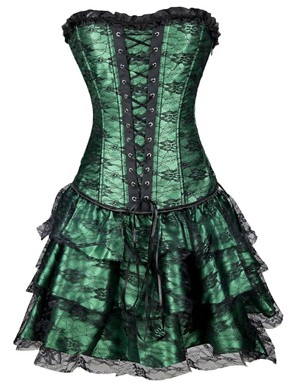 Halloween Steampunk Floral Corset Dress