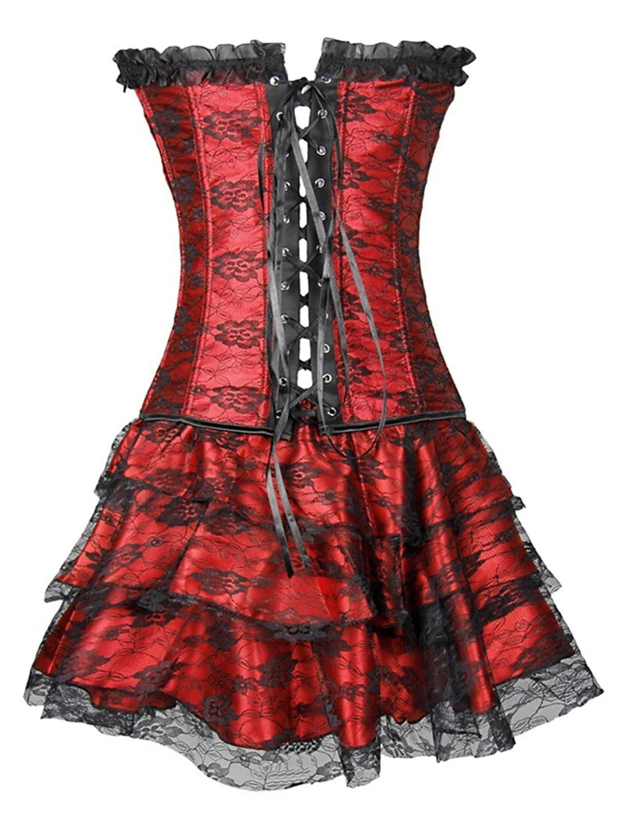 Halloween Steampunk Floral Corset Dress