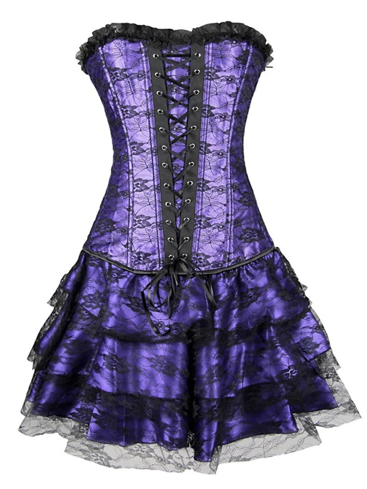Halloween Steampunk Floral Corset Dress