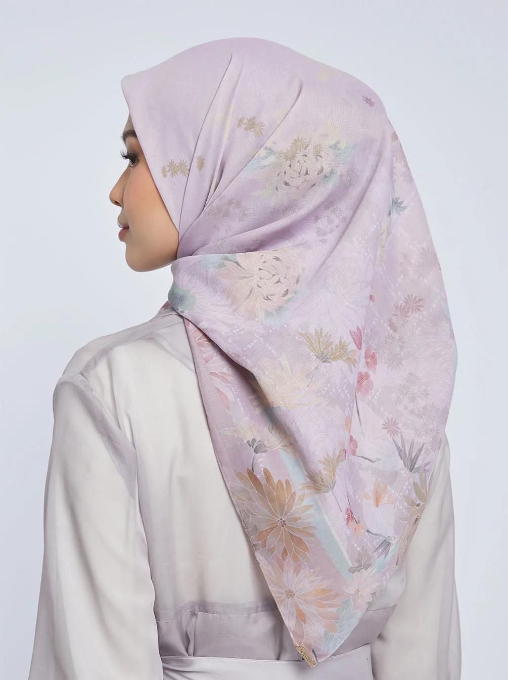 HARUNA FLOWERS SIGNATURE SCARF BERRY