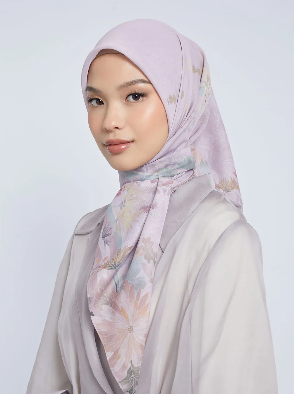 HARUNA FLOWERS SIGNATURE SCARF BERRY