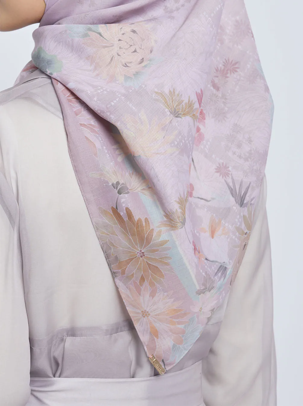 HARUNA FLOWERS SIGNATURE SCARF BERRY