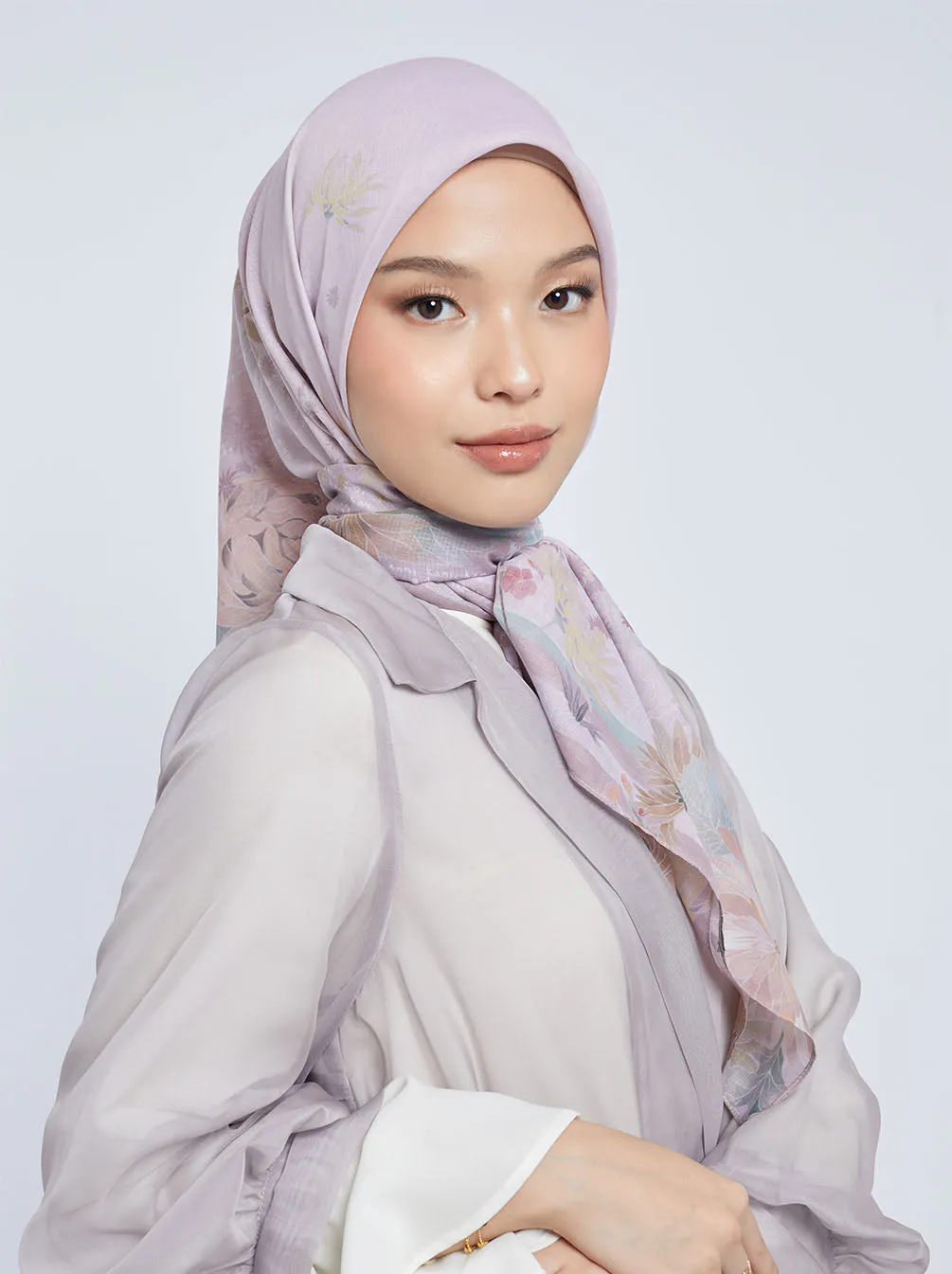HARUNA FLOWERS SIGNATURE SCARF BERRY