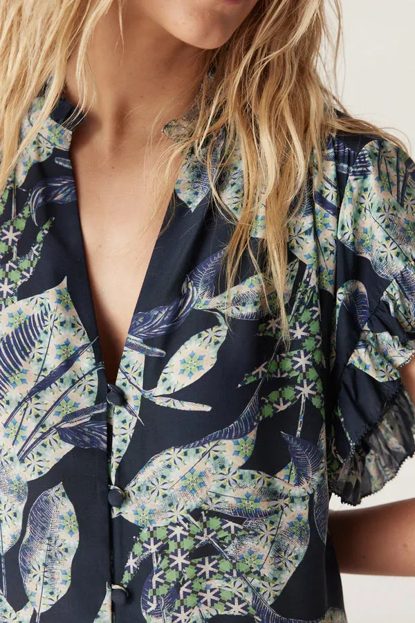 HAVANA FRILL DRESS | Navy Floral