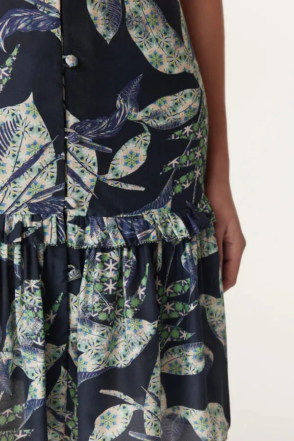 HAVANA FRILL DRESS | Navy Floral