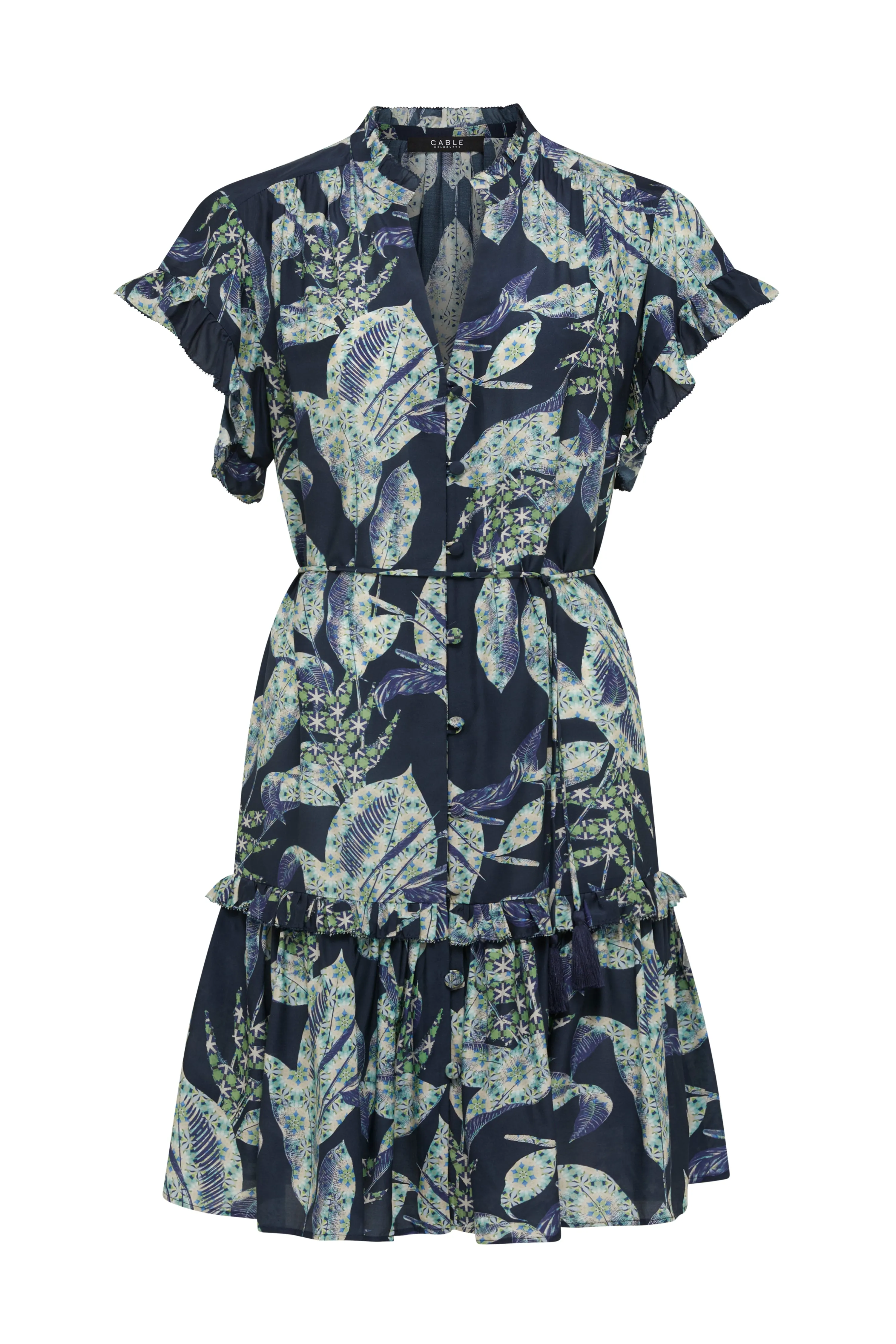 Havana Frill Dress - Navy Floral