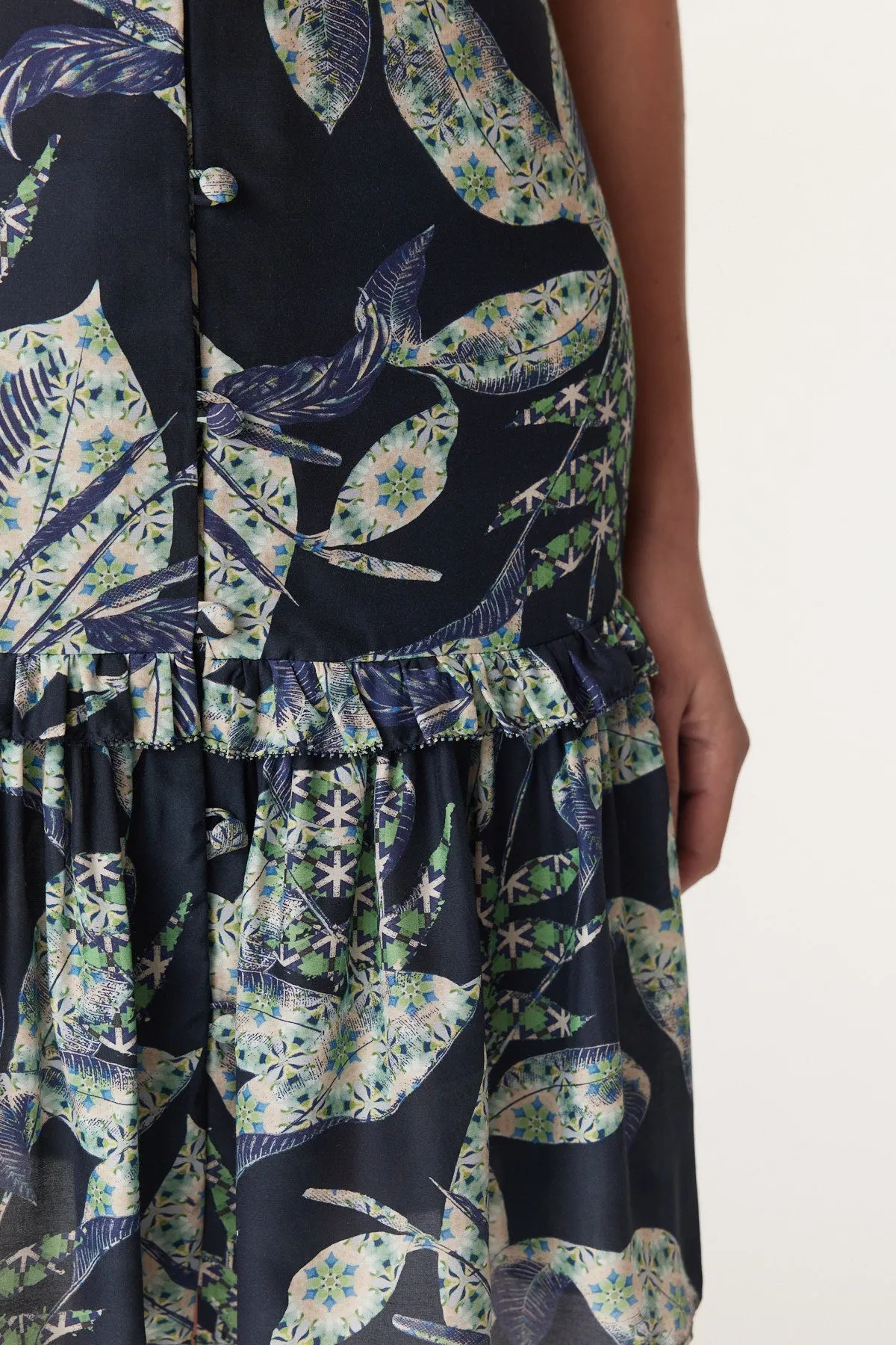 Havana Frill Dress - Navy Floral