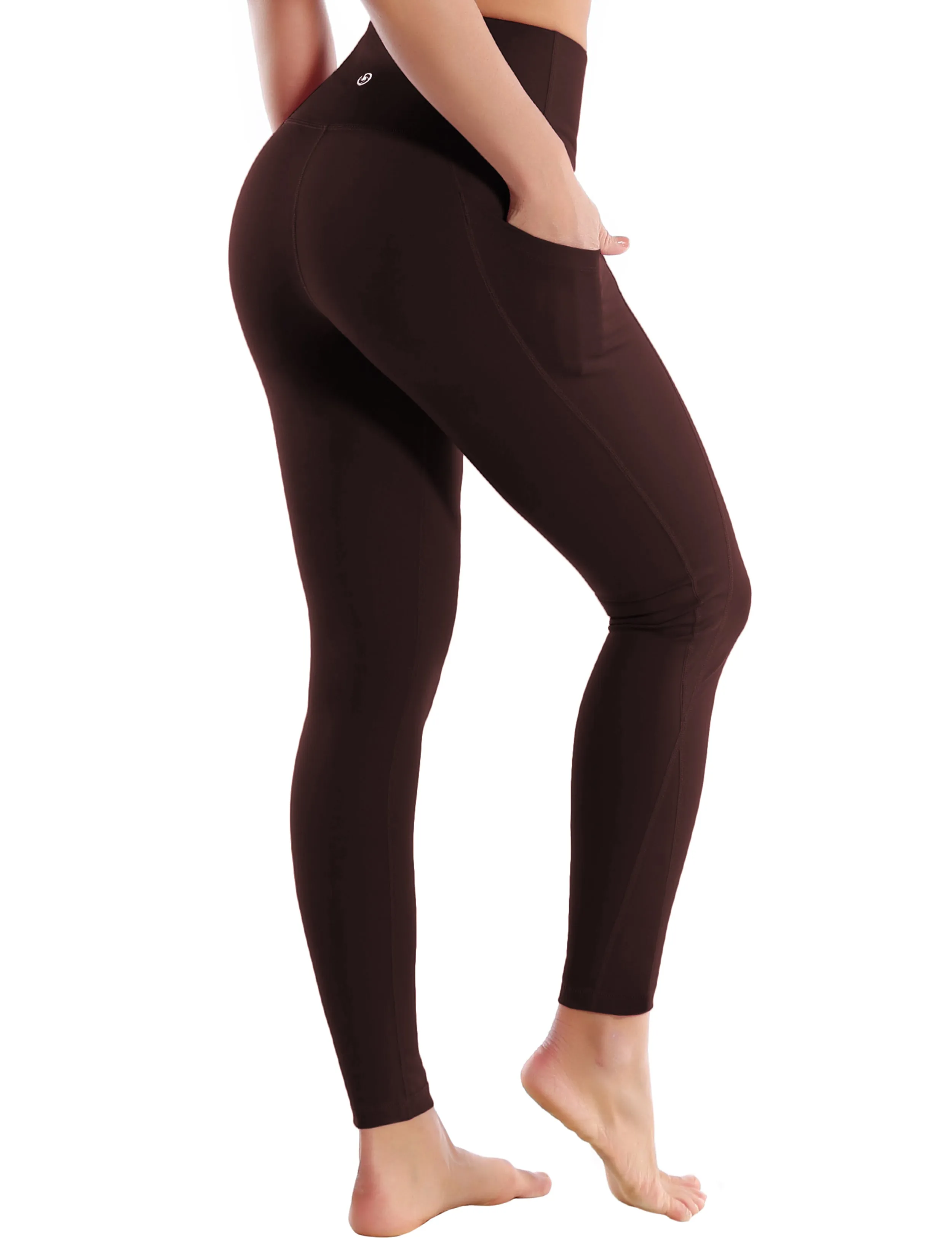 High Waist Side Pockets Jogging Pants mahoganymaroon_Jogging
