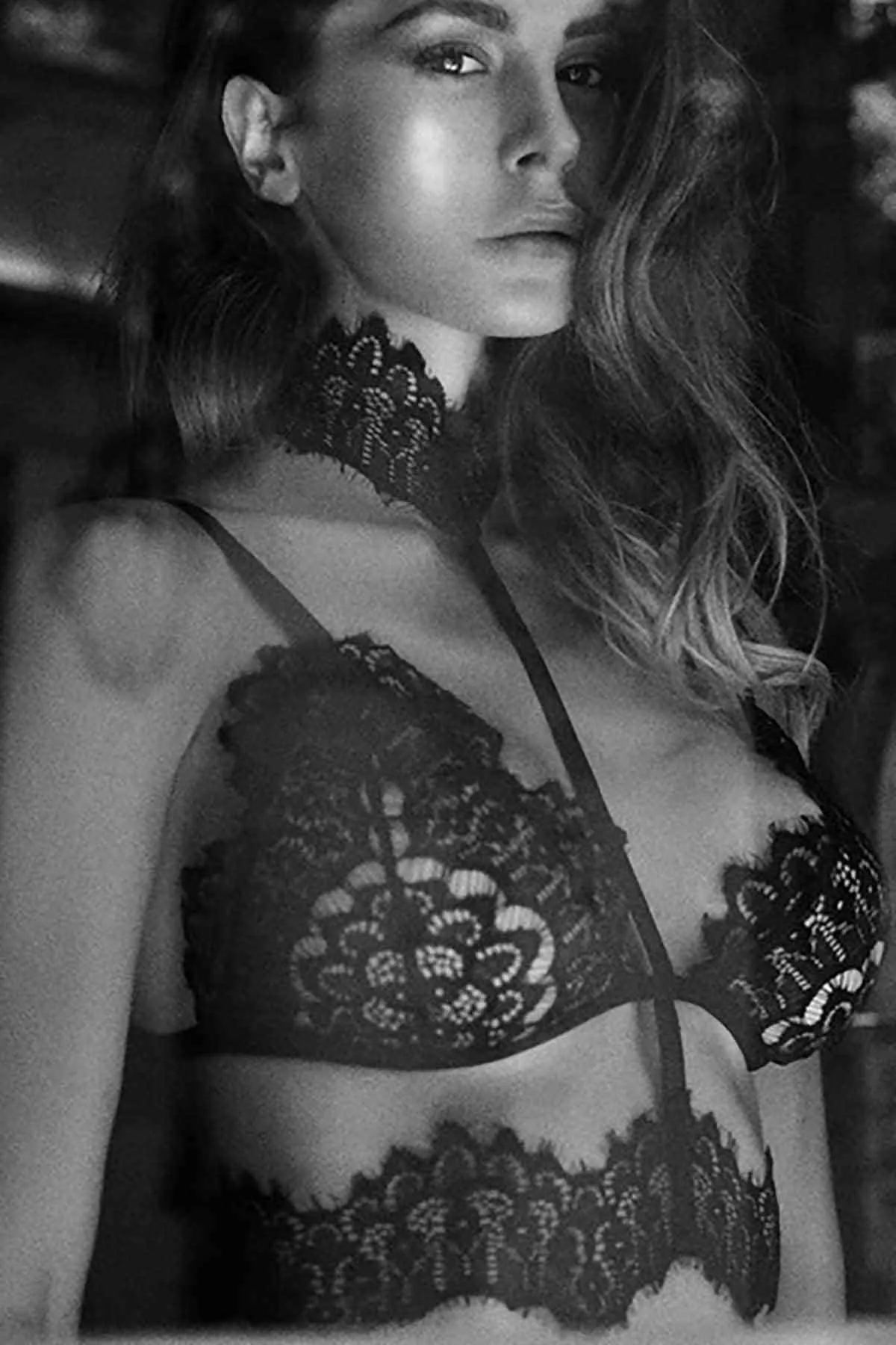 IGR Women Merry See Lace Bra and Panty Set Black - Chino