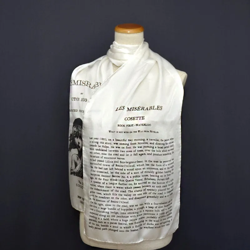 Les Misérables by Victor Hugo Silk Scarf (English version)