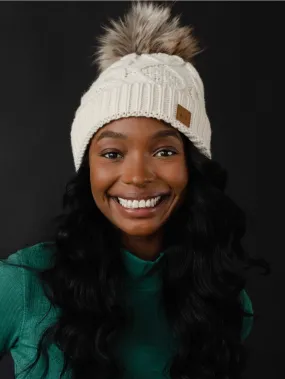 Lined Knit Pom Hat - 19 Colors