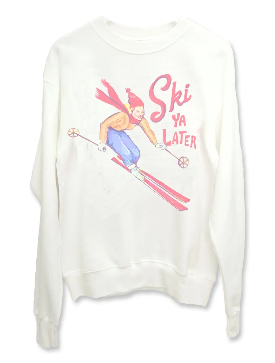 Livy Lu "Ski Ya Later" Crew Sweatshirt