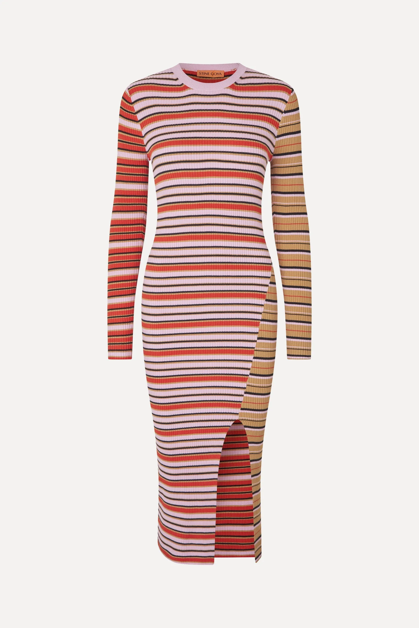 Long Sleeve Knit Dress w/ Slit