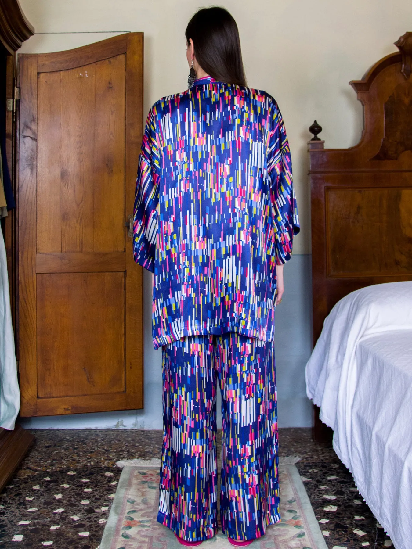 Lorette Silk Kimono Jacket, Multicolour