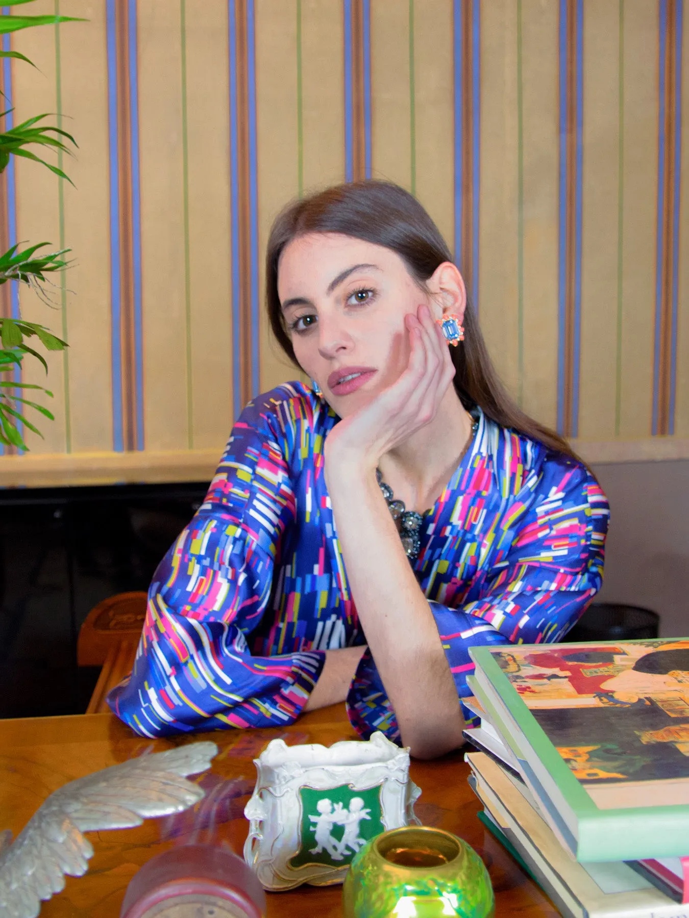 Lorette Silk Kimono Jacket, Multicolour