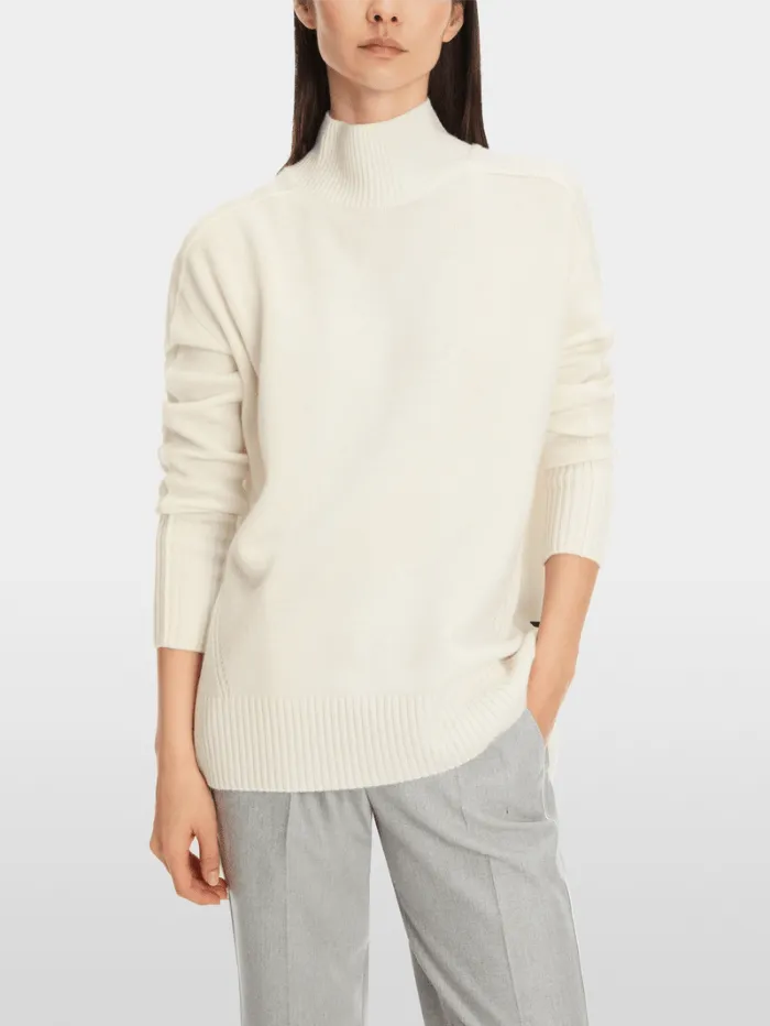 Marc Cain Sports Rethink Together Turtleneck Jumper In Off White XS 41.51 M63 Col 110
